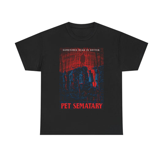 Pet Sematary T Shirt Retro Movie Poster Horror King Scary Unisex Heavy Cotton