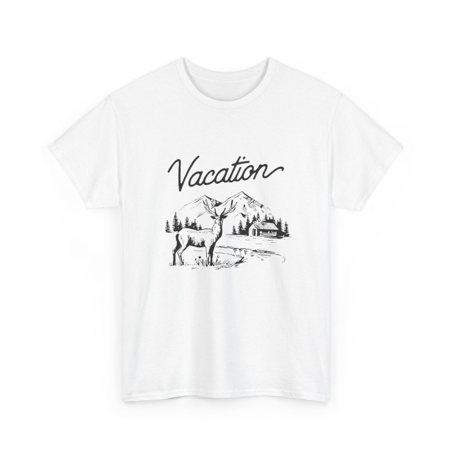 Vacation Camping Graphic T Shirt Unisex Heavy Cotton Tee