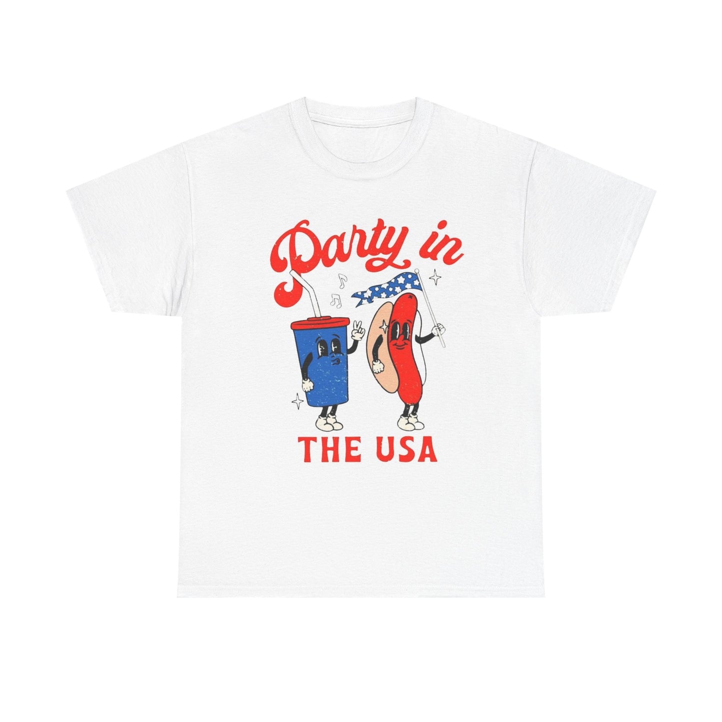 Party In The USA Graphic T Shirt Men's Heavy Cotton Tee