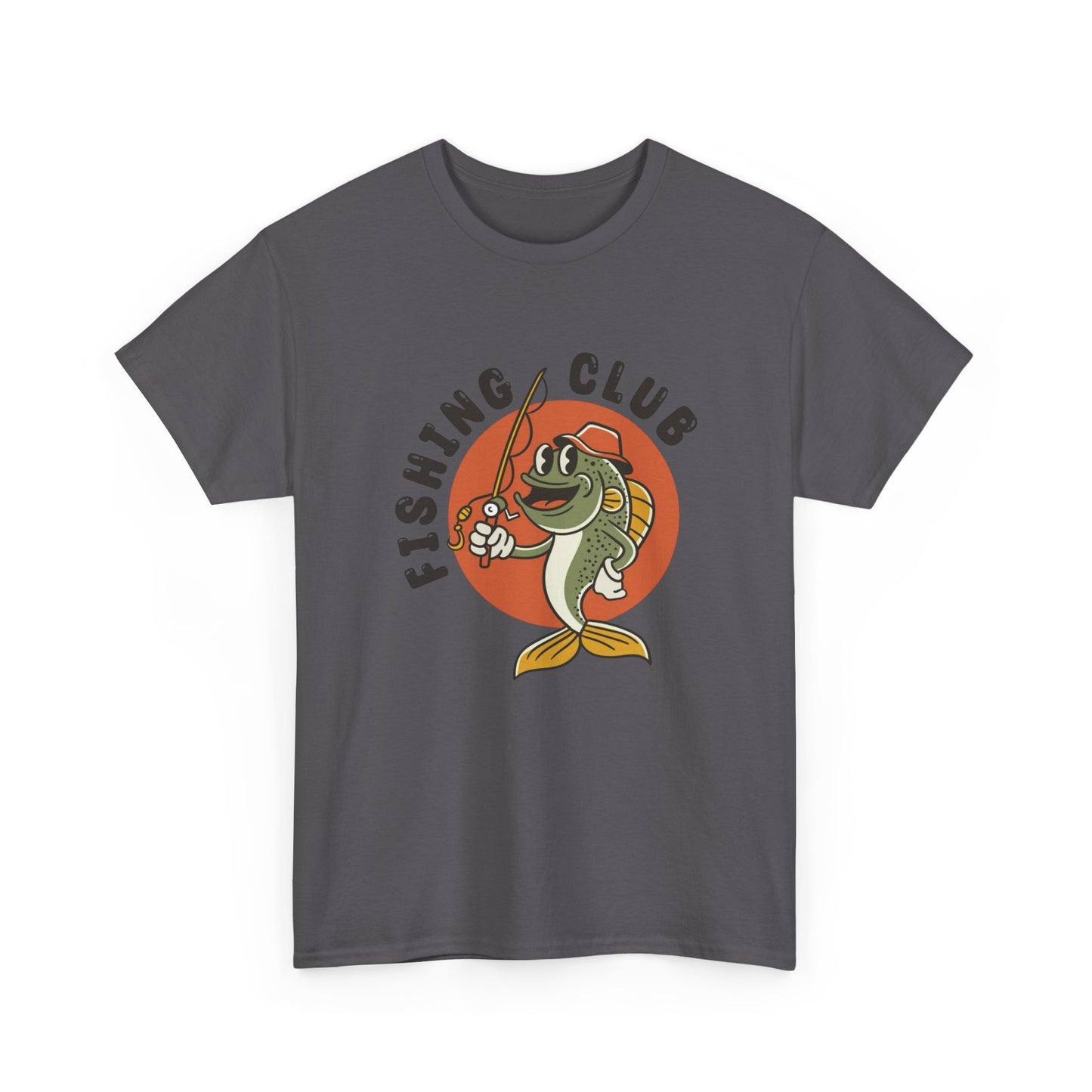 Fishing Club Graphic T Shirt NEW Adult Unisex Heavy Cotton Tee