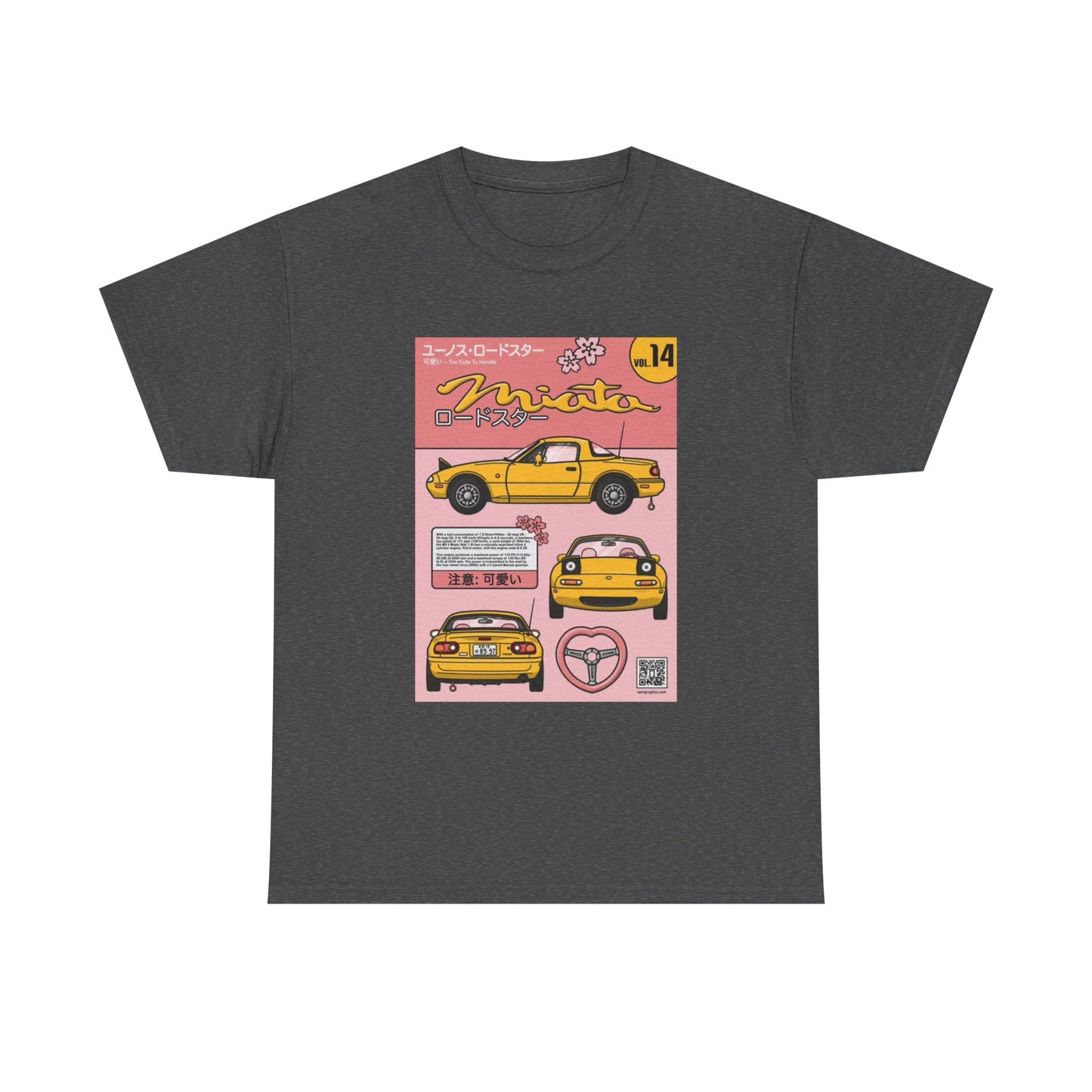 Mazda Miata Tshirt JDM Graphic Anime Cute Unisex Heavy Cotton Tee