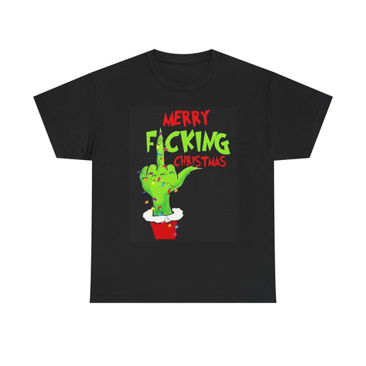 Merry Christmas Graphic T Shirt Funny Grinch Snow Winter Holiday Unisex Heavy
