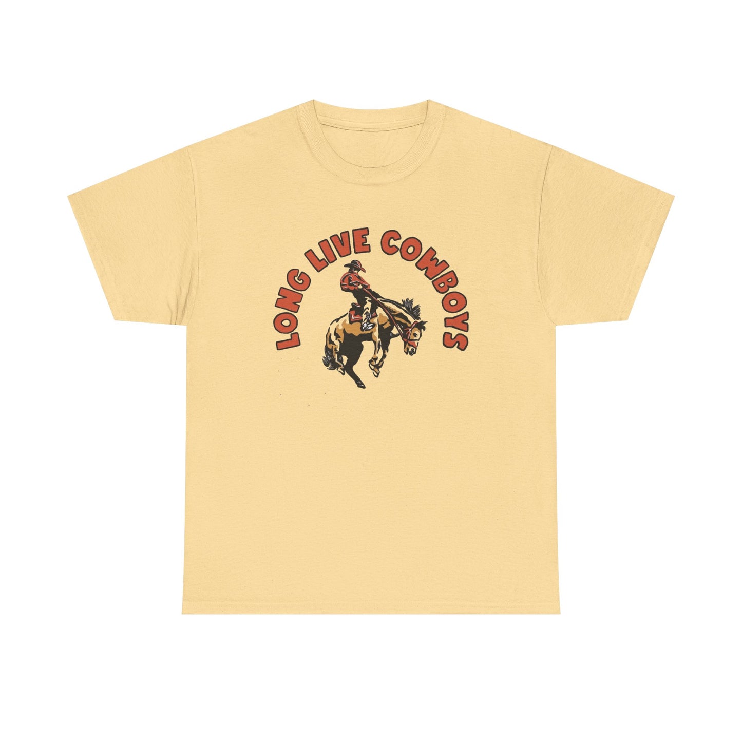 Long Live Cowboys Graphic T Shirt Men's Heavy Cotton Tee