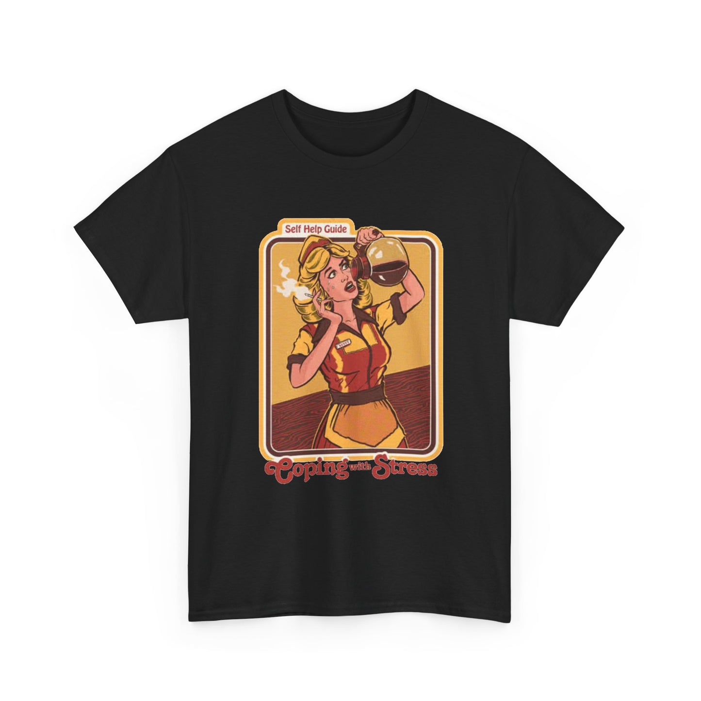 Coping With Stress Funny Graphic T Shirt NEW Unisex Heavy Cotton Tee