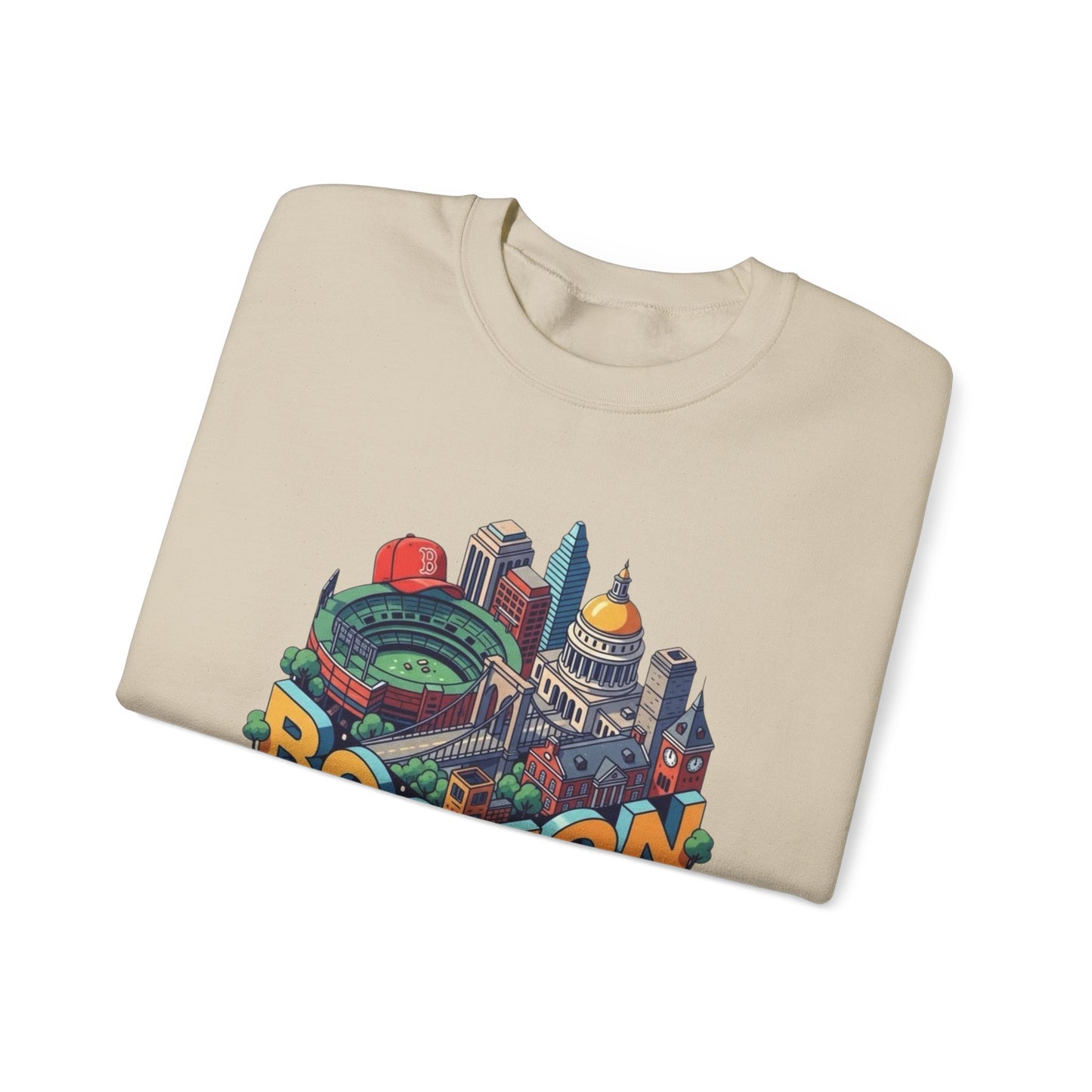 Boston Graphic Sweater NEW Unisex Heavy Blend™ Crewneck Sweatshirt