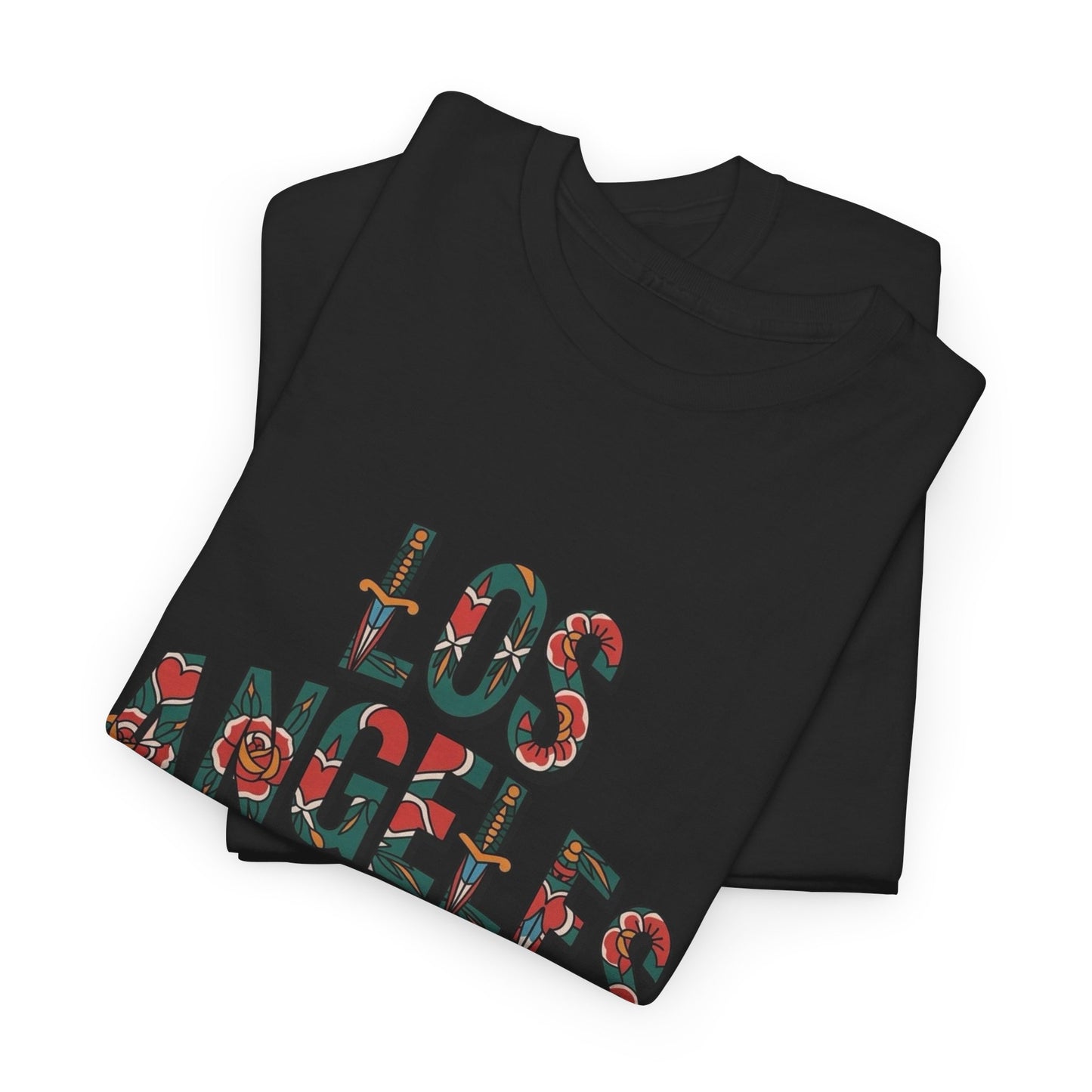Los Angeles Tattoos Graphic T Shirt NEW ADULT Unisex Heavy Cotton Tee