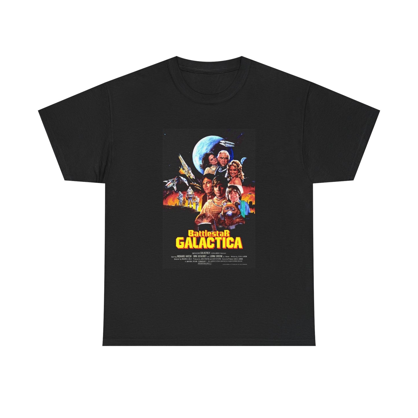 Battlestar Galactica Tshirt Retro Poster Spaceship Series Unisex Movie