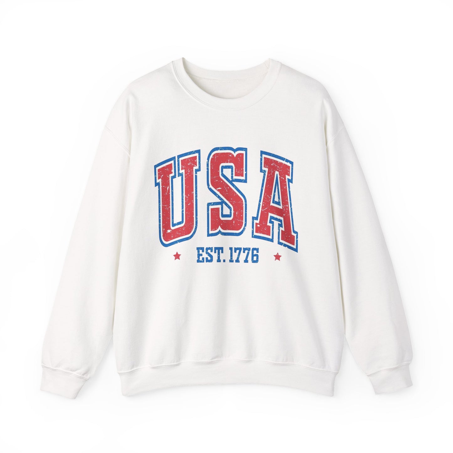 USA Est 1776 American Flag Sweater NEW Unisex Heavy Blend™ Crewneck Sweatshirt