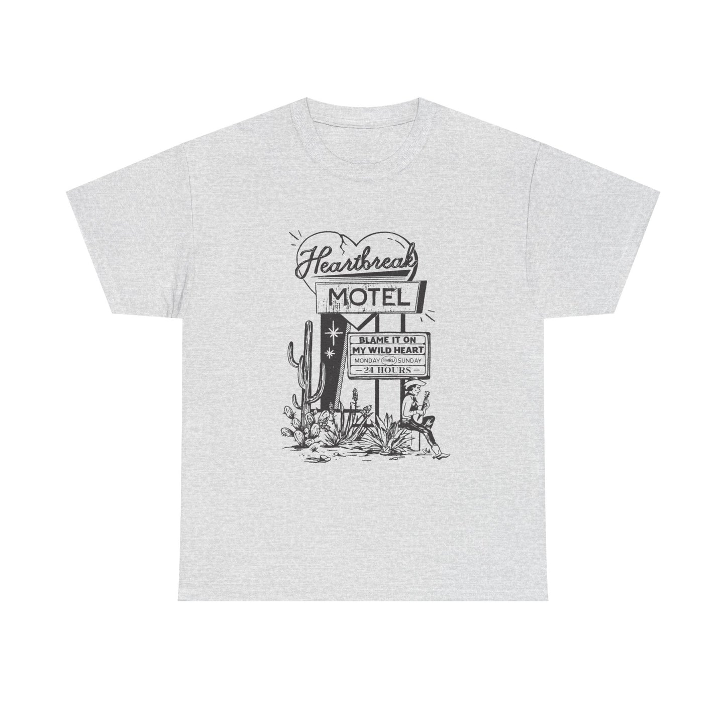 Heartbreak Hotel Graphic T Shirt Unisex Heavy Cotton Tee