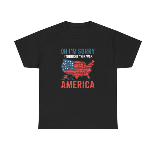 I Thought This Was America Faded Graphic T Shirt NEW ADULT TEE Cotton