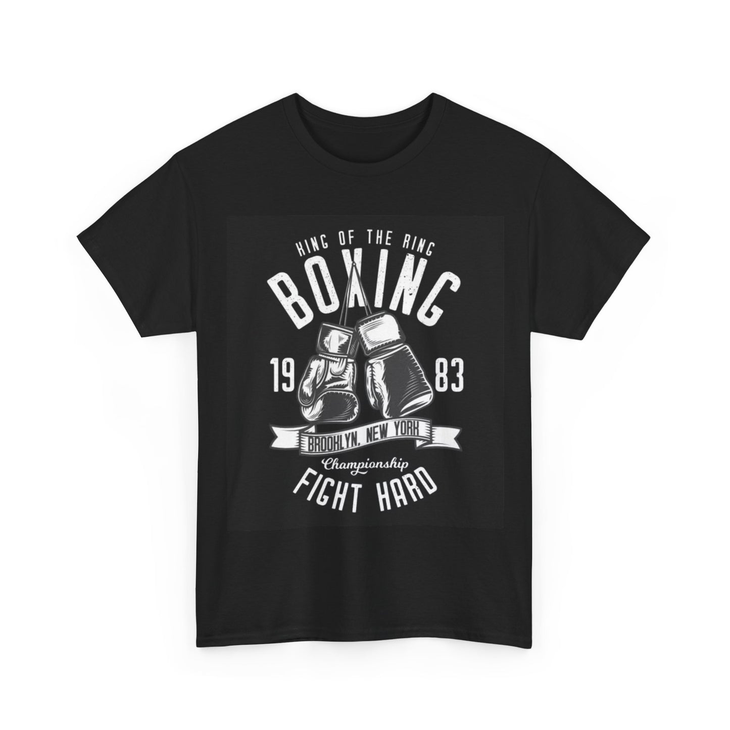 King Of The Ring Boxing Tshirt Vintage Gym Gear Unisex Heavy Cotton Tee