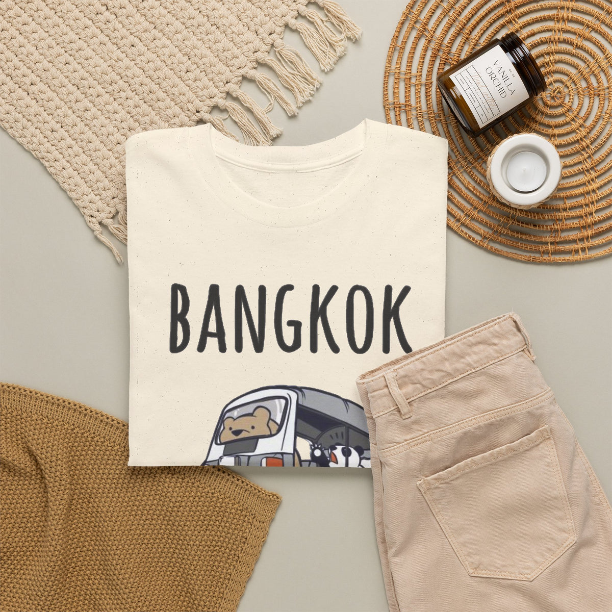 Bangkok Is Calling Tuk Tuk T-Shirt Men's Graphic Tee Thailand