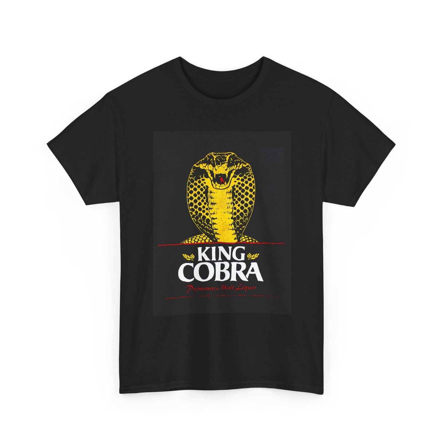King Cobra Tshirt Premium Malt Liquor Beer Poster Retro Unisex Heavy Cotton Tee