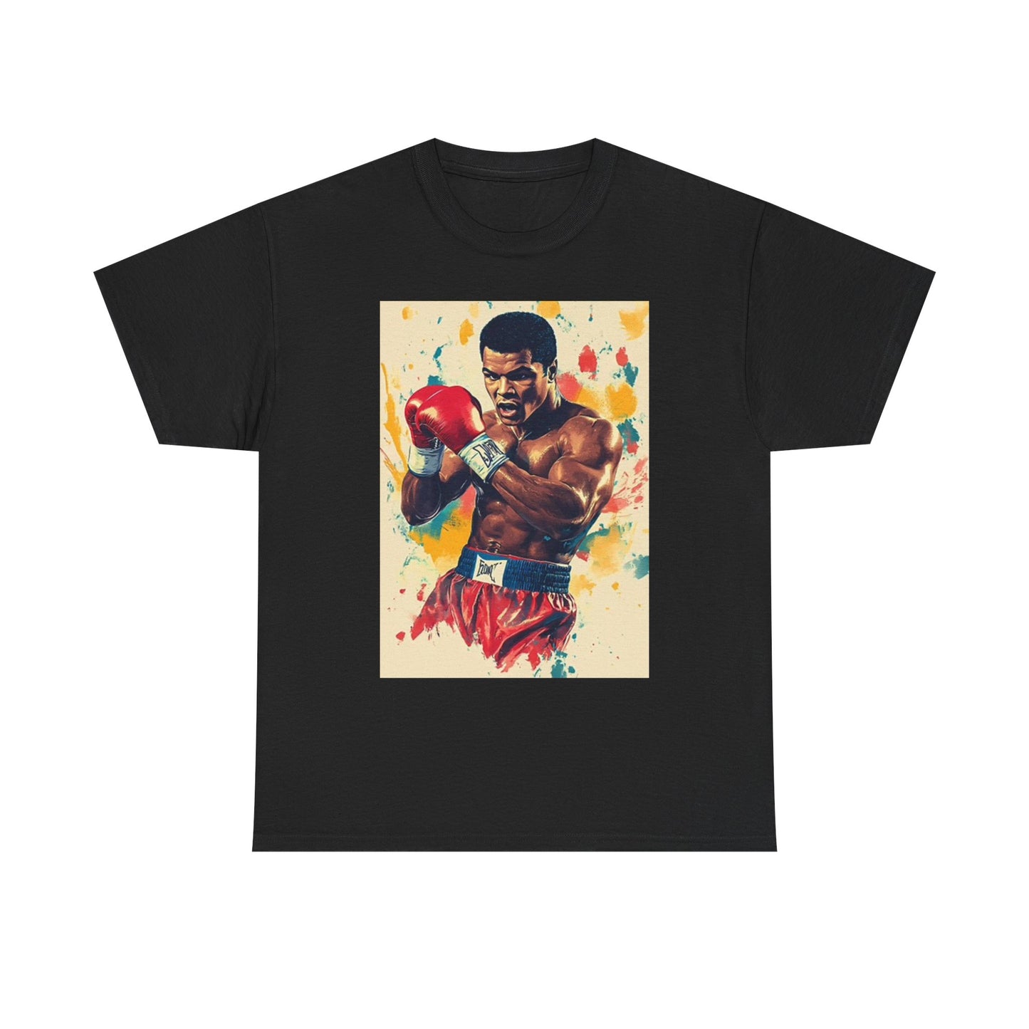 Muhammed Ali Graphic T Shirt Retro Boxing Painting Unisex Heavy Cotton Tee