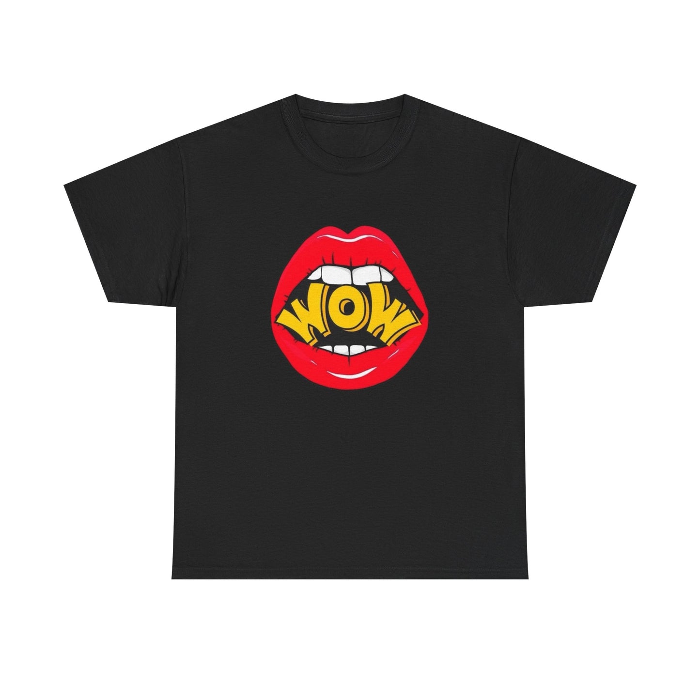 Wow T-Shirt Unisex Heavy Cotton Tee Gift New