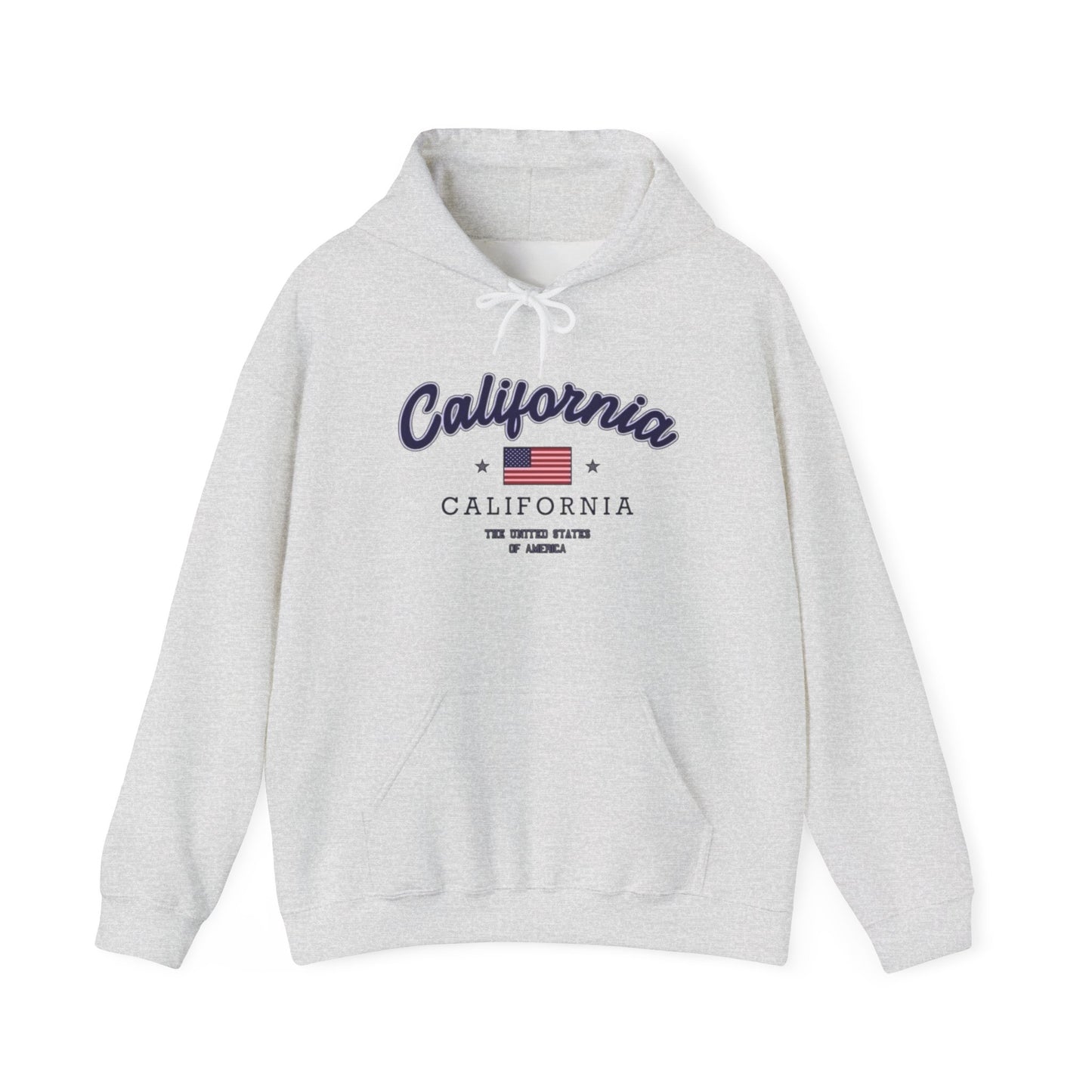 California USA American Flag Graphic Hoodie Heavy Blend Sweatshirt NEW