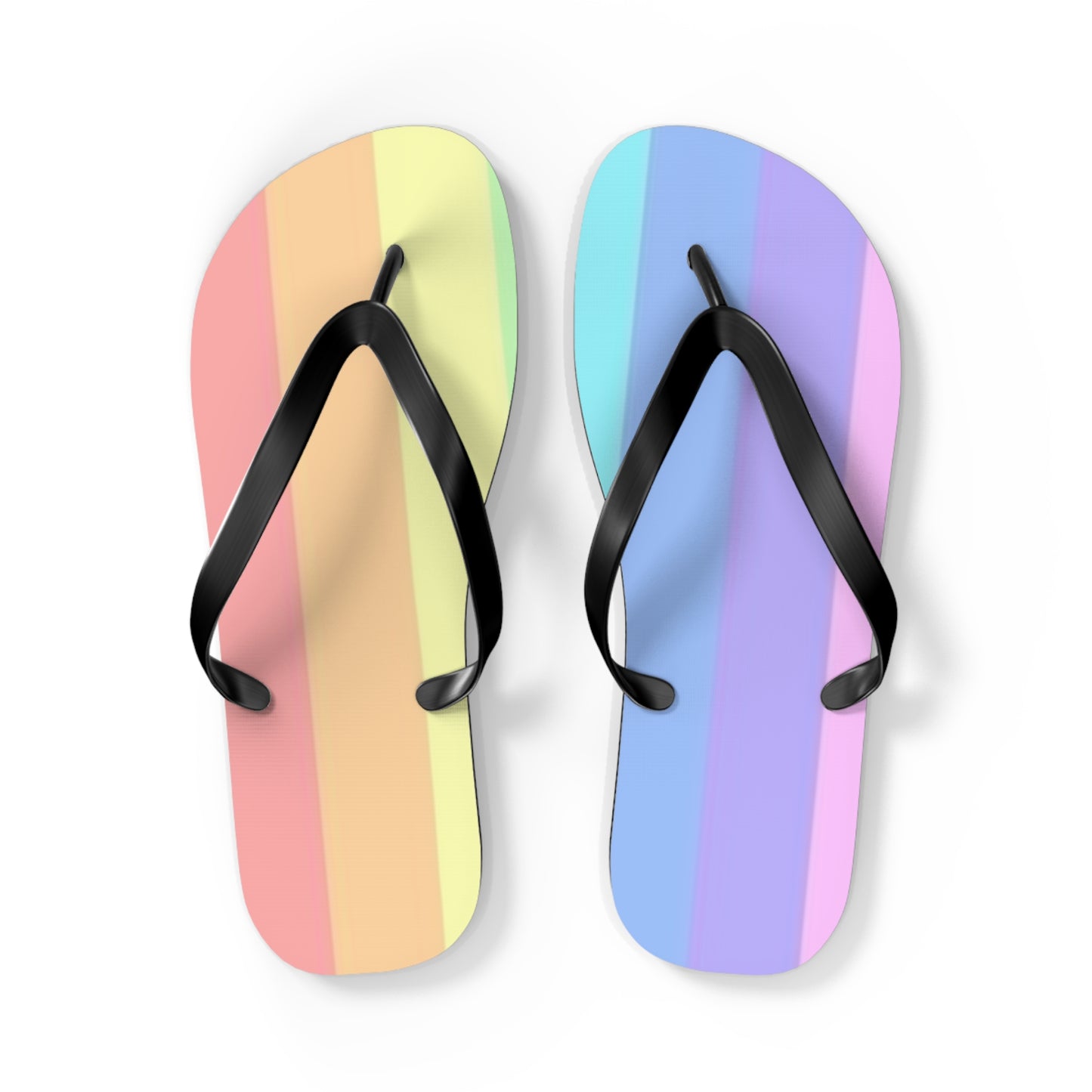 Rainbow Beach Sandals, Slides for Summer, Flip Flops, Water Resistant