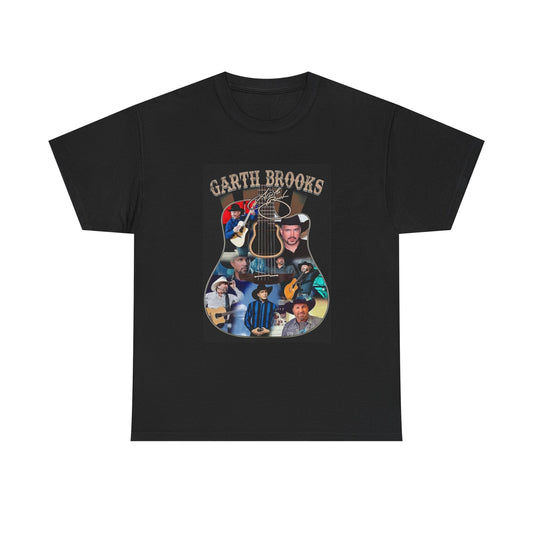 Garth Brooks Tshirt Retro Country Short Sleeve Unisex Heavy Guitar