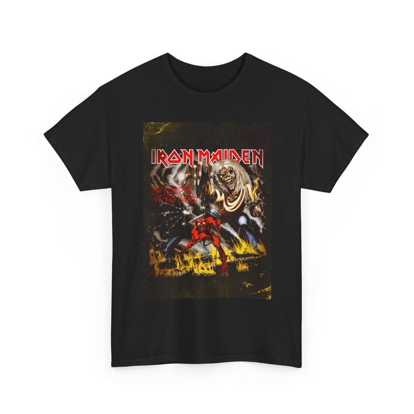 Iron Maiden Tshirt Vintage Rock Metal Merch Unisex Heavy Cotton Tee