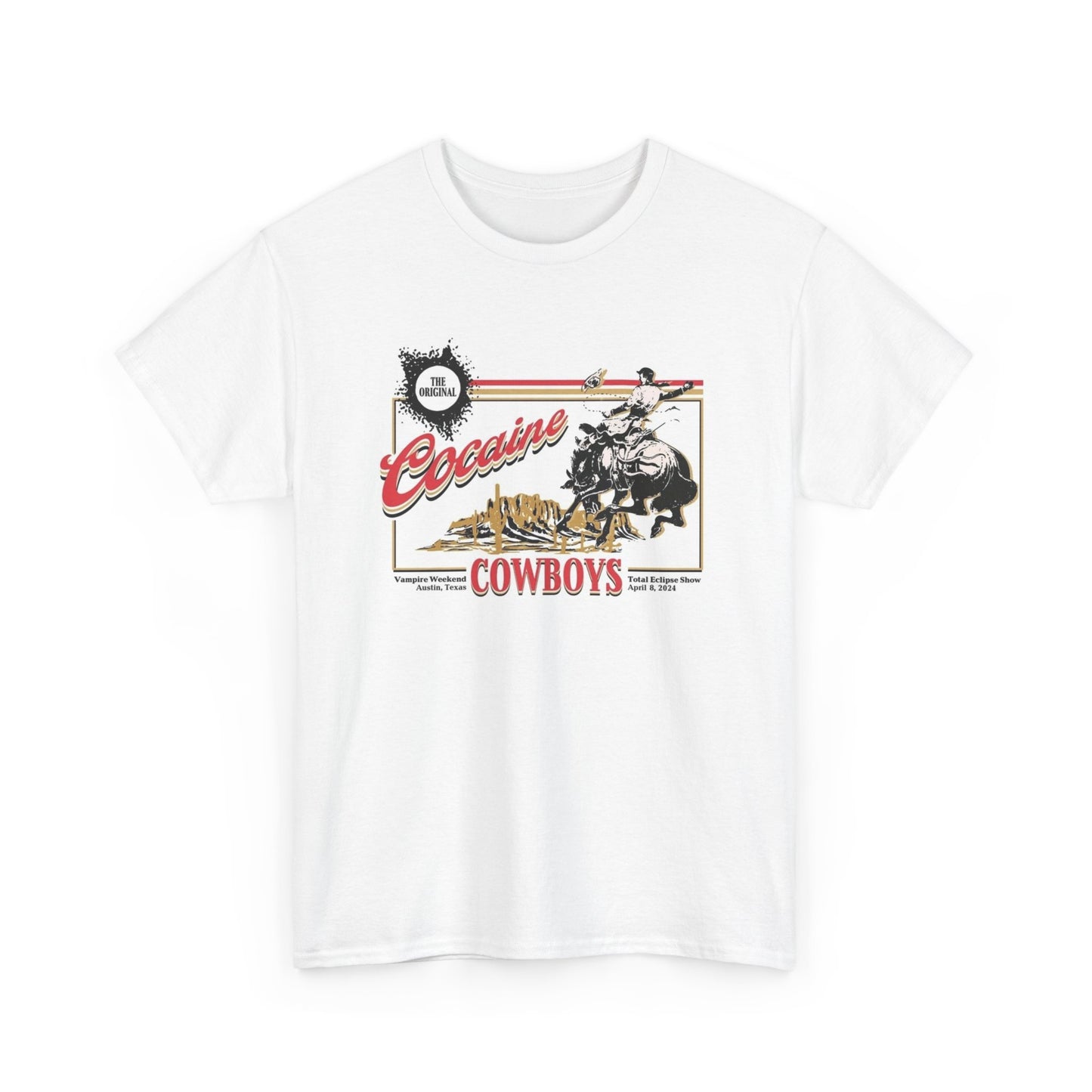 Cocaine Cowboys Graphic T Shirt Vintage Retro Austin Texas Unisex Heavy Cotton