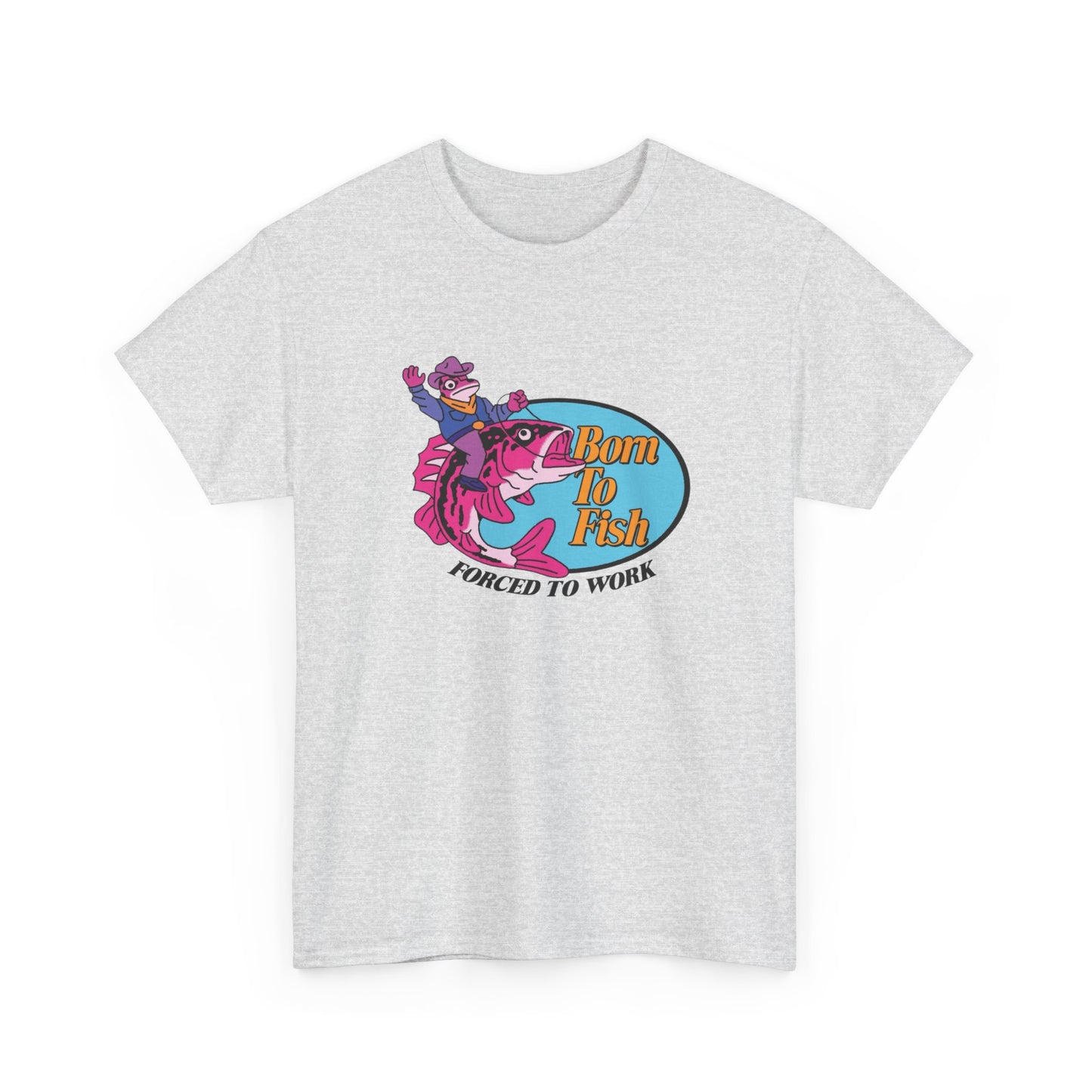 Born To Fish Graphic T Shirt NEW Adult Unisex Heavy Cotton Tee