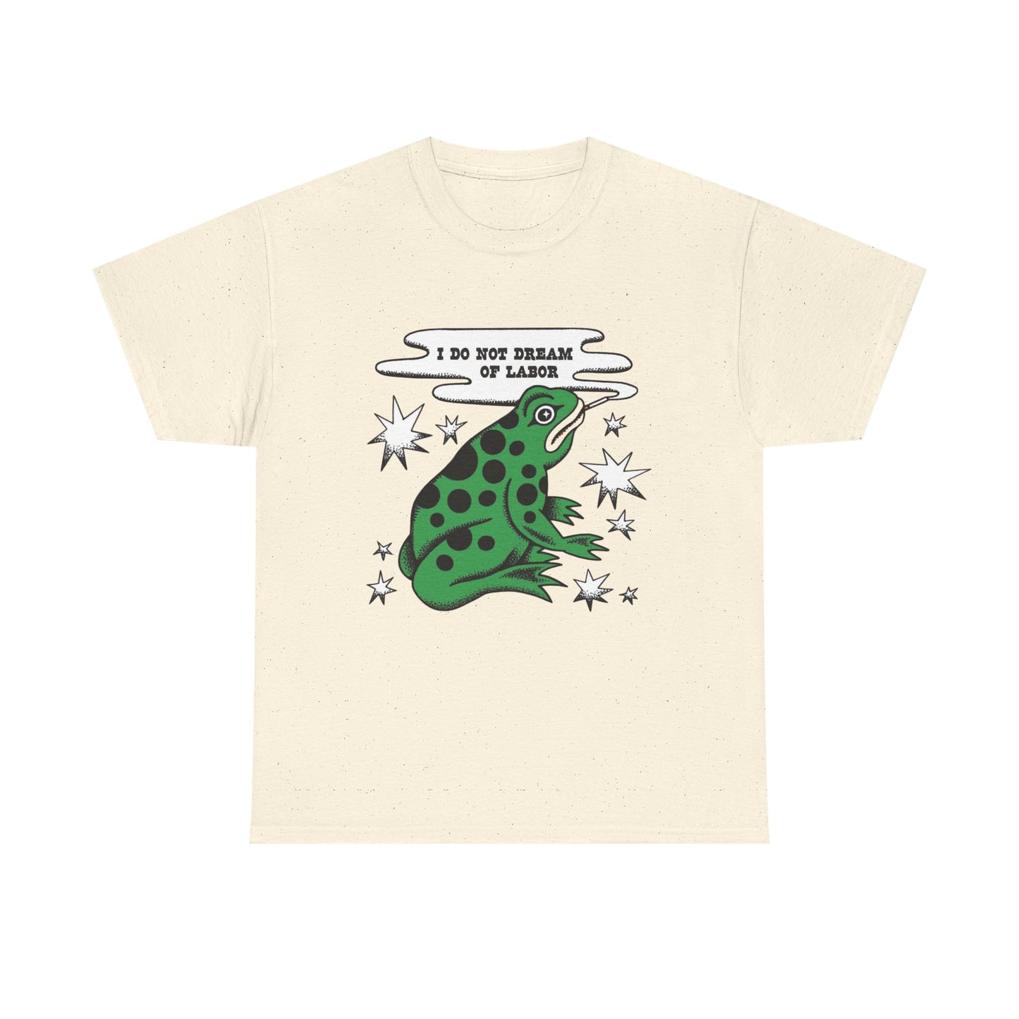 I Do Not Dream Of Labor Vintage Frog Graphic T Shirt NEW ADULT Tee