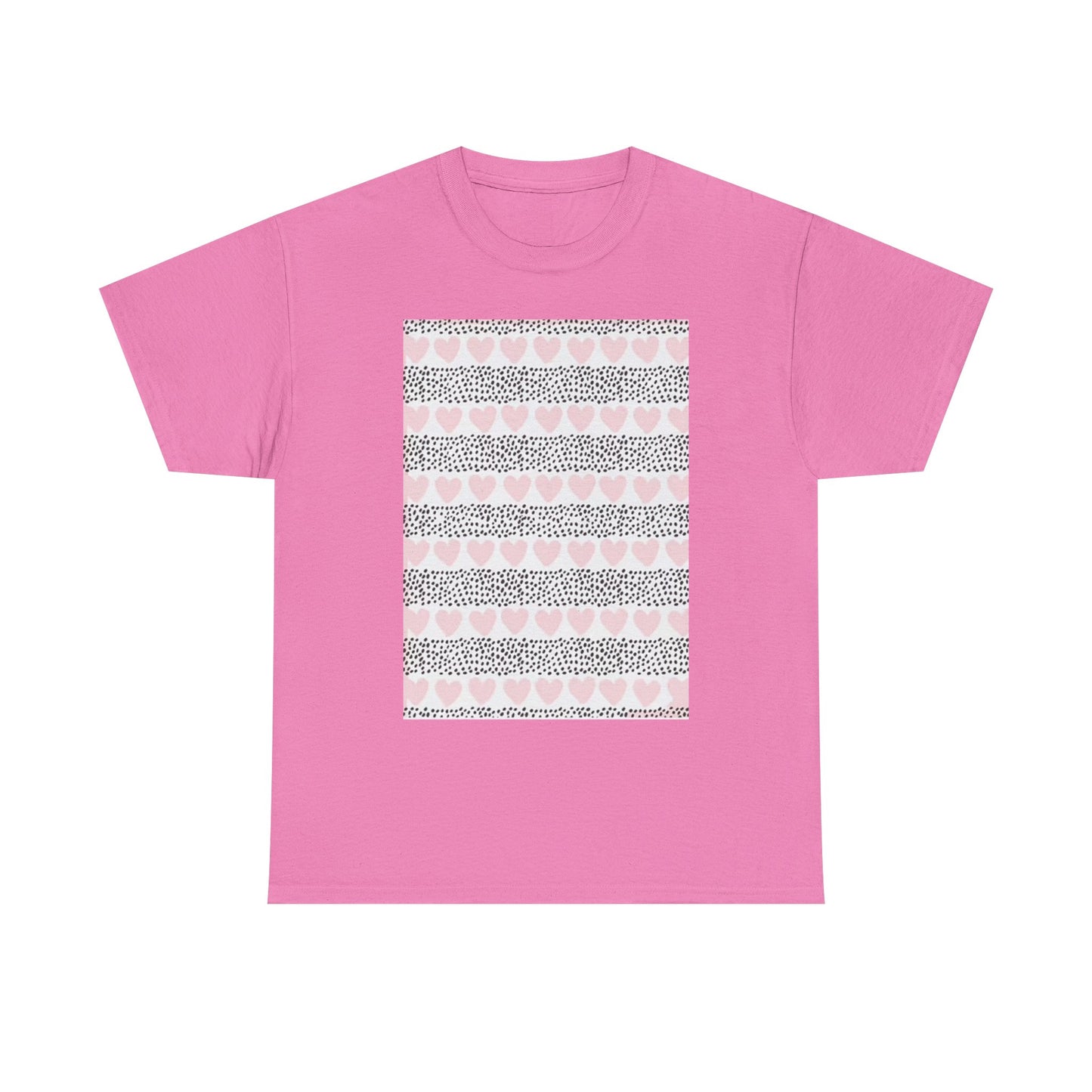 Pink Hearts Graphic T Shirt Love Amor Unisex Heavy Cotton Tee