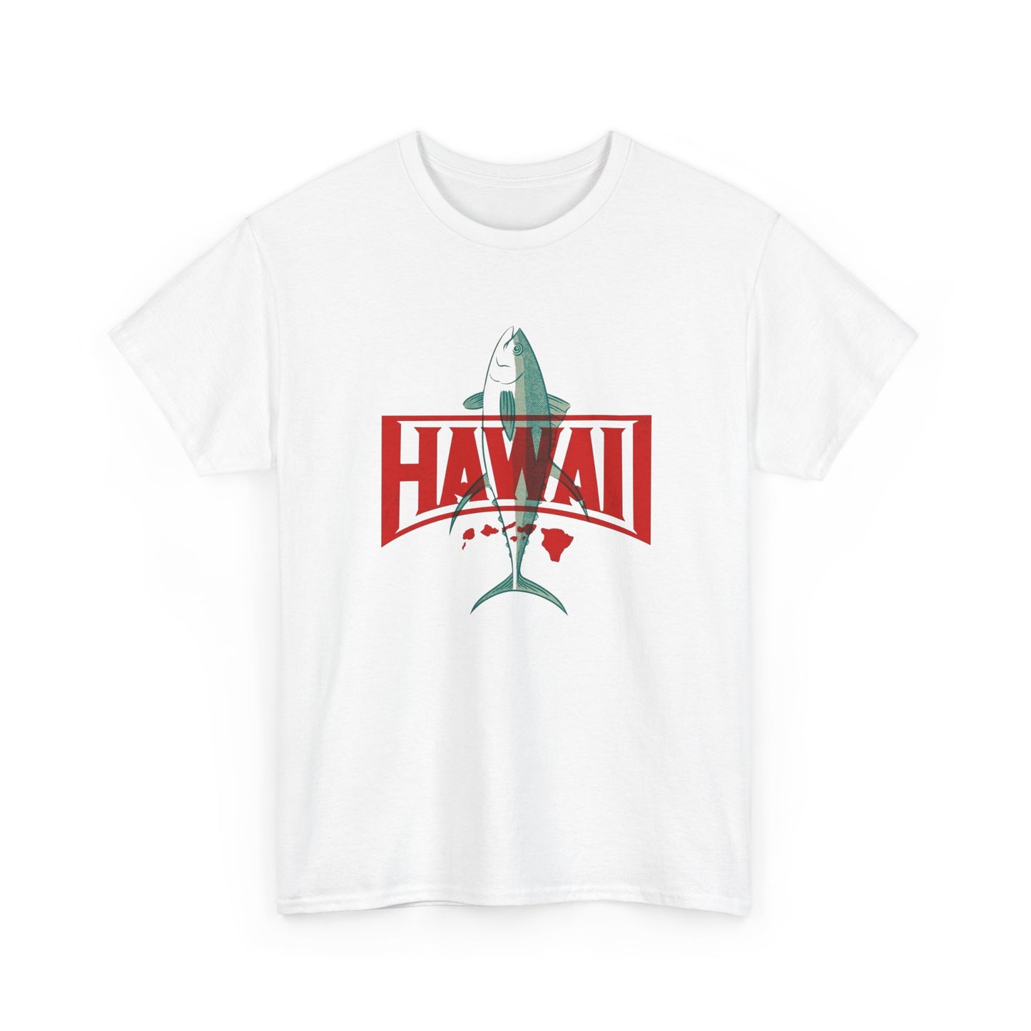 Hawaii Fishing Graphic T Shirt NEW ADULT Unisex Heavy Cotton Tee