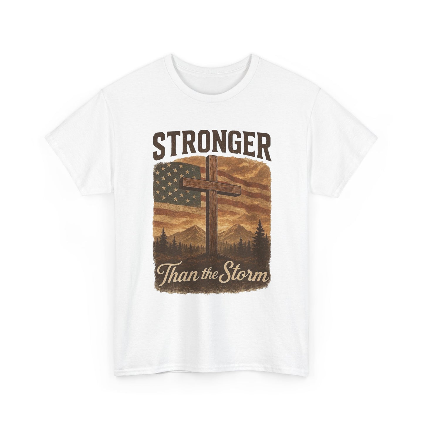 Stronger Than The Storm Graphic T Shirt Adult New Tee