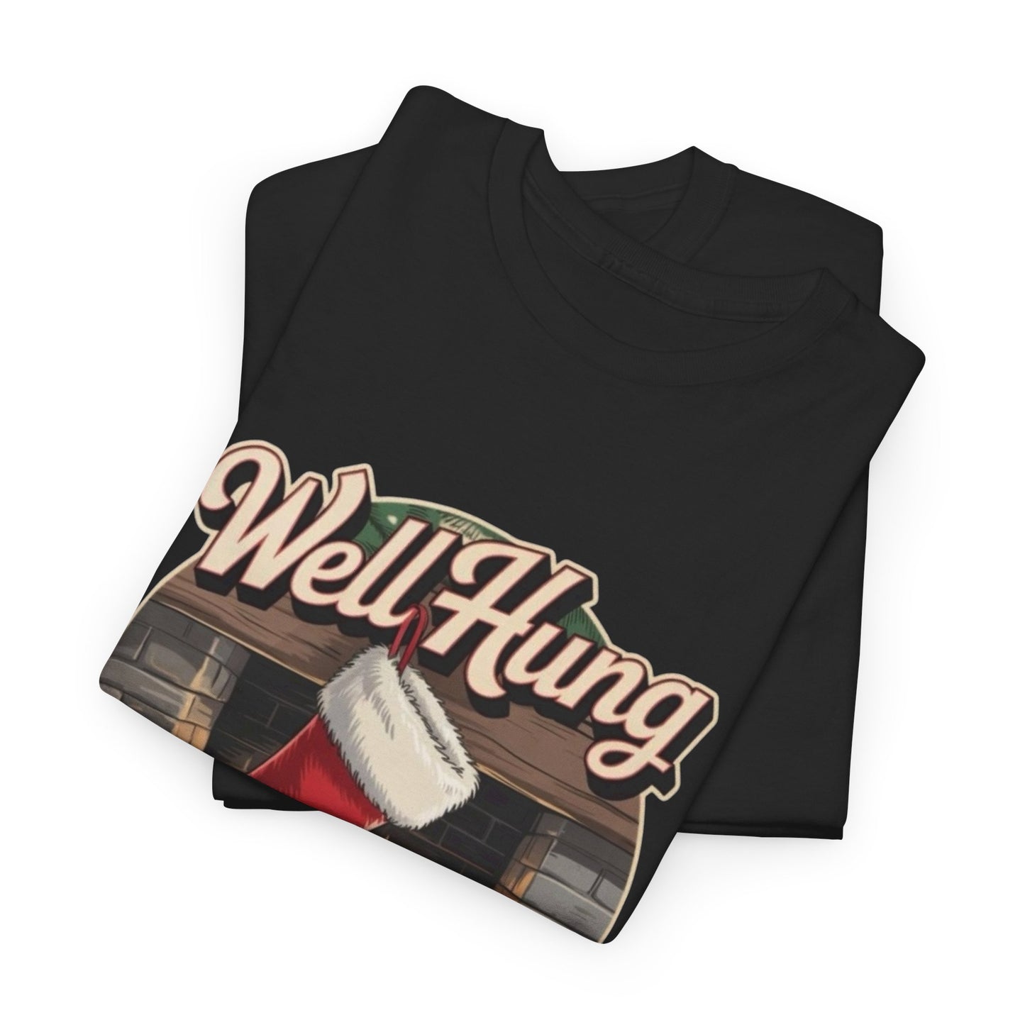 Well Hung Christmas Sex Jokes Funny Graphic T Shirt Cotton Tee NEW ADULT UNISEX