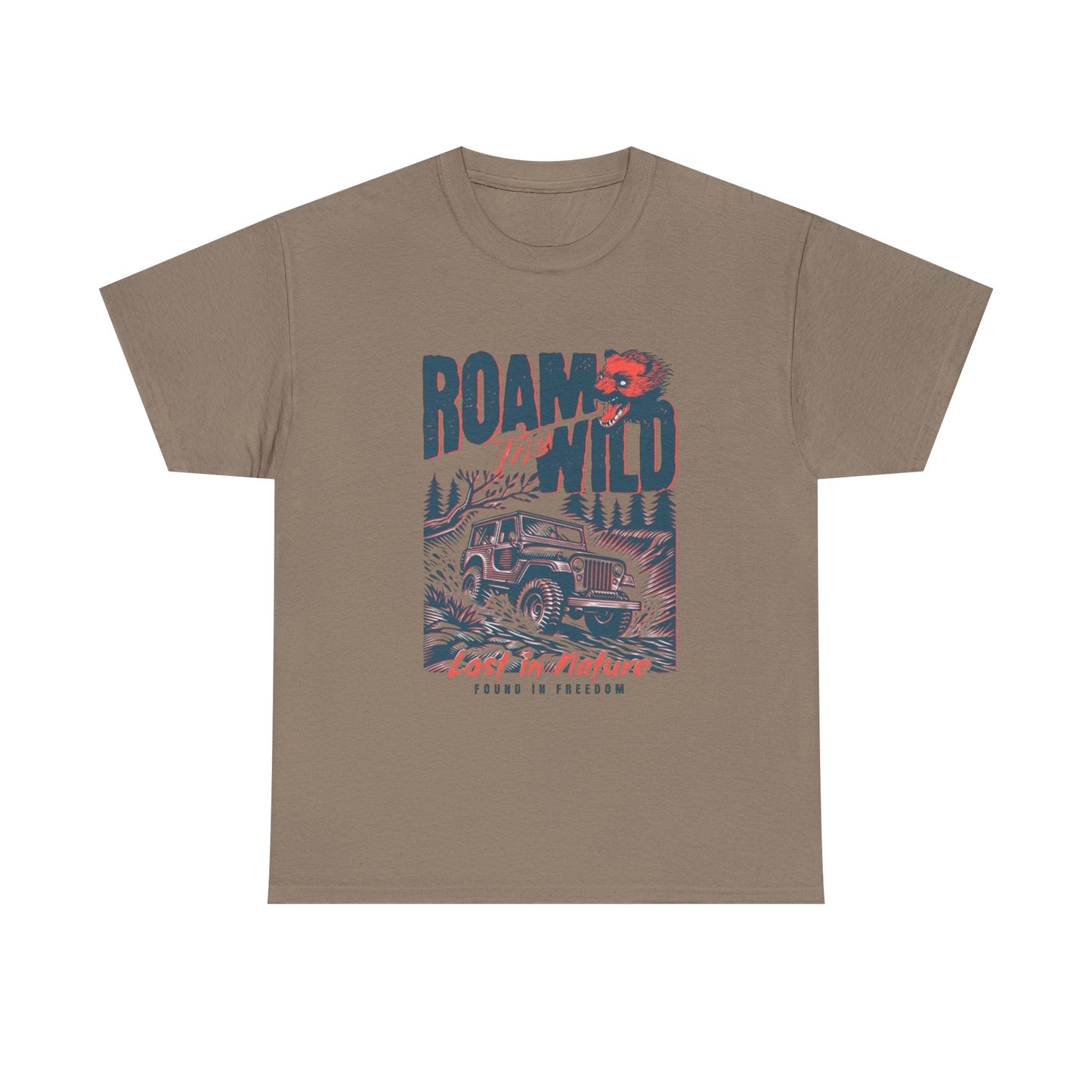 Roam The Wild Adventure Graphic T Shirt Unisex Heavy Cotton Tee