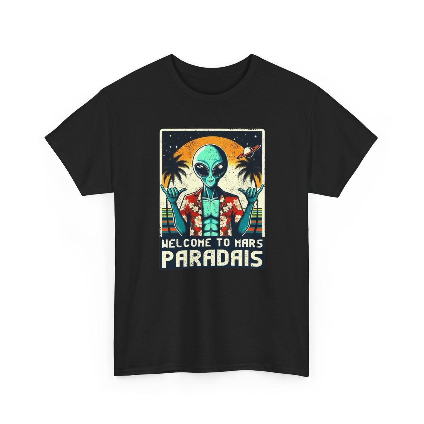 Welcome To Mars Graphic T-Shirt Unisex Heavy Cotton Tee NEW