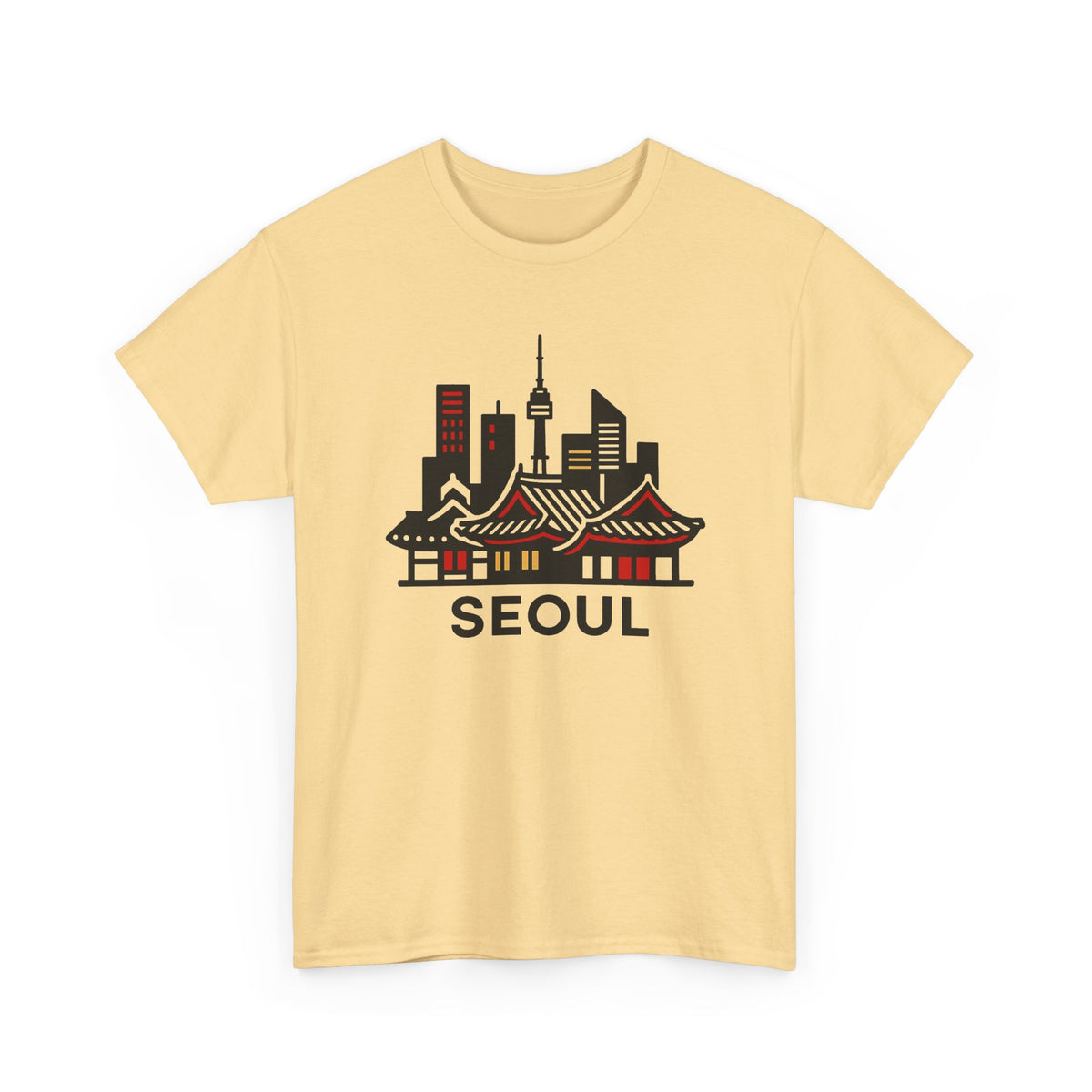 Seoul South Korea Graphic T Shirt Men's Heavy Cotton Tee