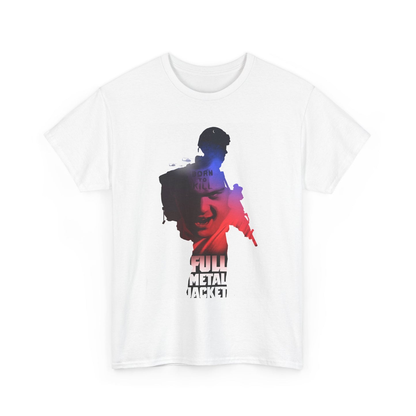 Full Metal Jacket Movie Poster Retro Shirt Military Unisex Heavy Cotton Tee