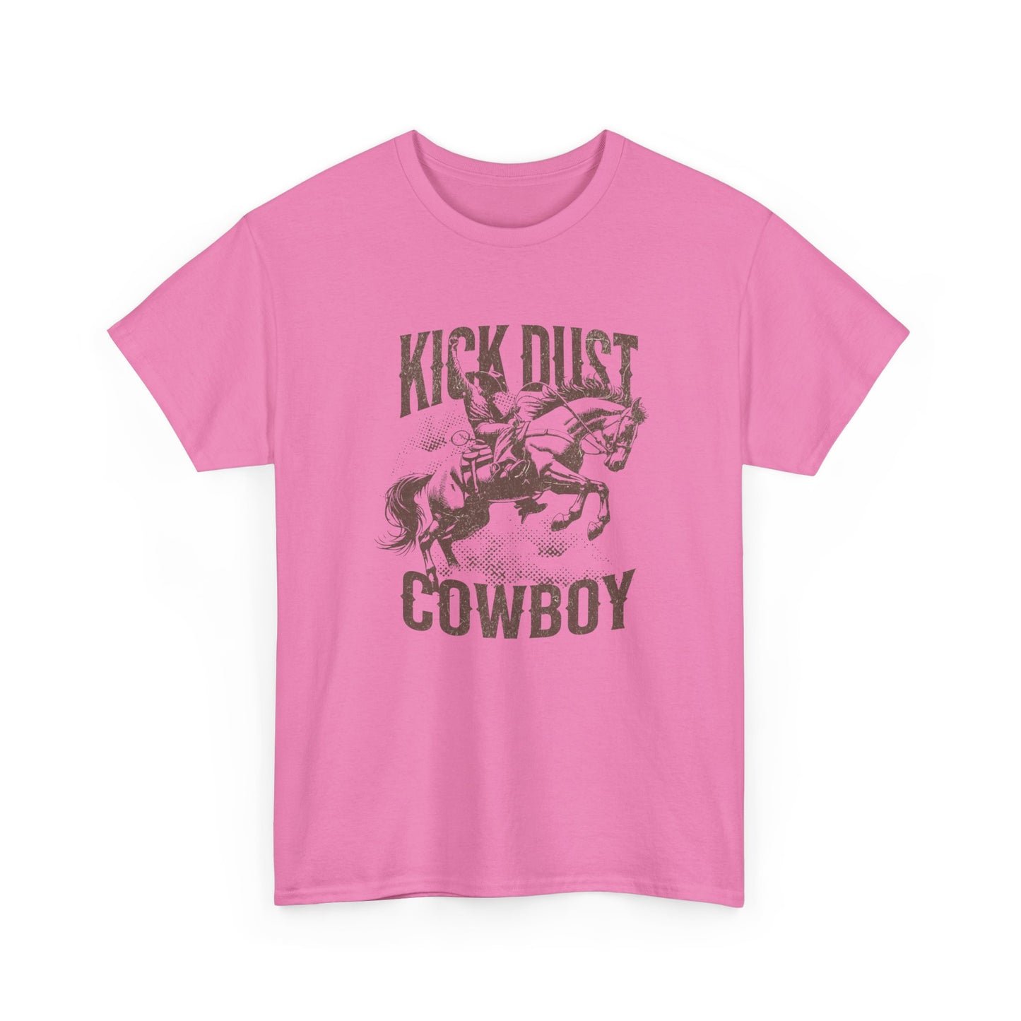 Kick Dust Cowboy Graphic T Shirt Womens Heavy Cotton Tee