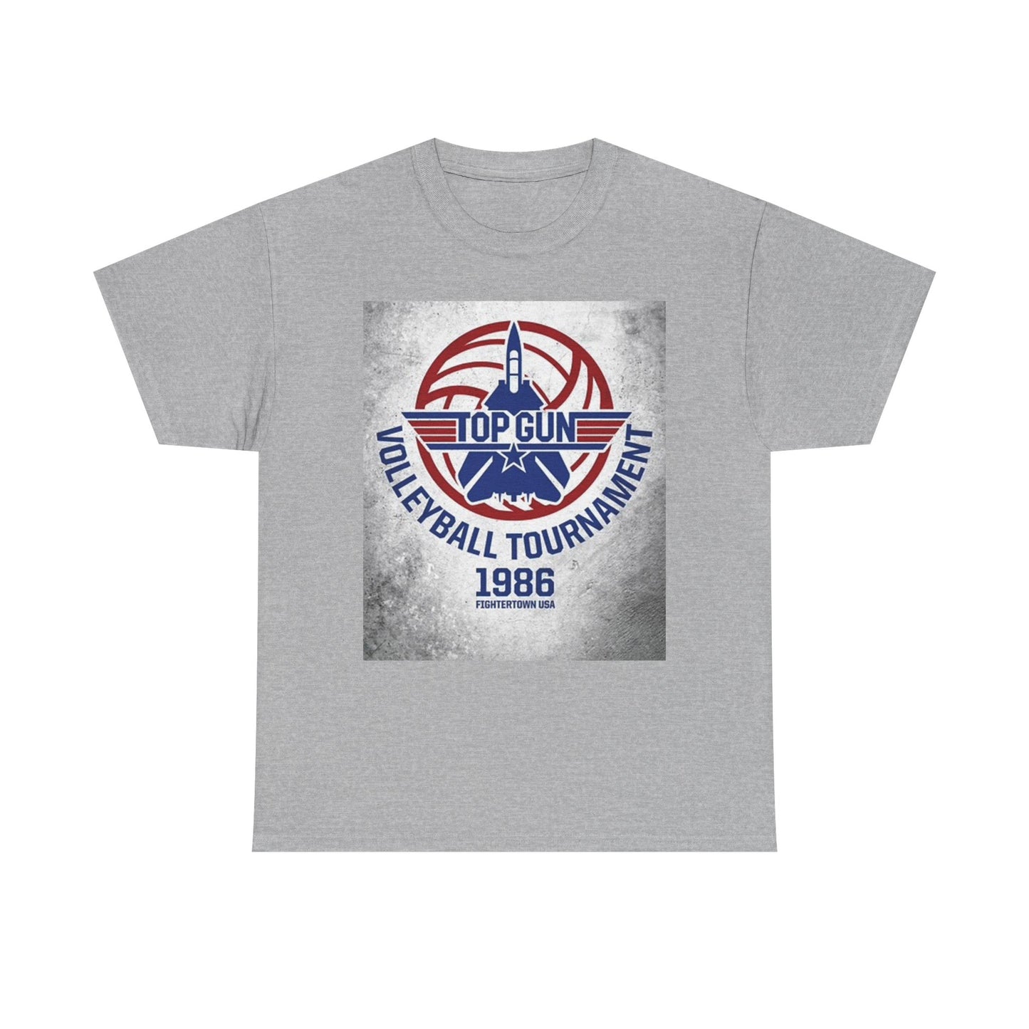 Top gun Volleyball tournament T Shirt Retro Graphic Unisex Heavy Cotton Tee