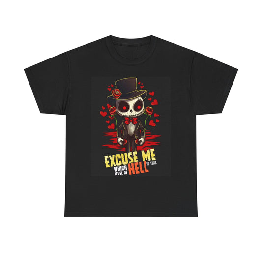 Which Level Of Hell Is This Funny Shirt Roses Graphic Unisex Heavy Cotton Tee