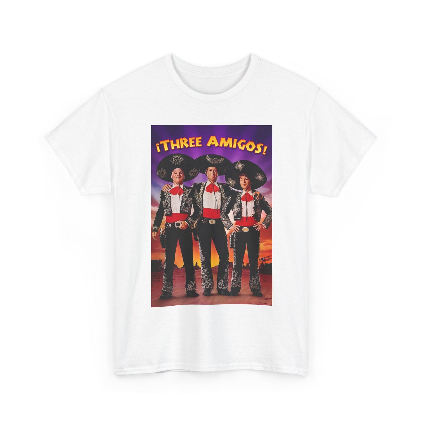 Three Amigos Tshirt Steve Martin Graphic Vintage Comedy Unisex Heavy Cotton Tee
