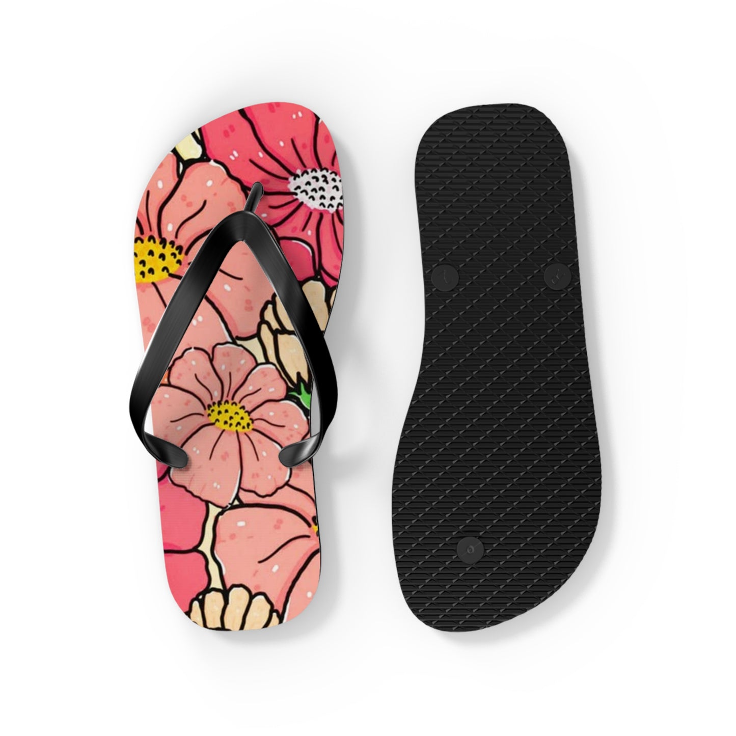 Waves And Sun Sandals Pink Pastel Summer Flip Flops Slides BRAND NEW