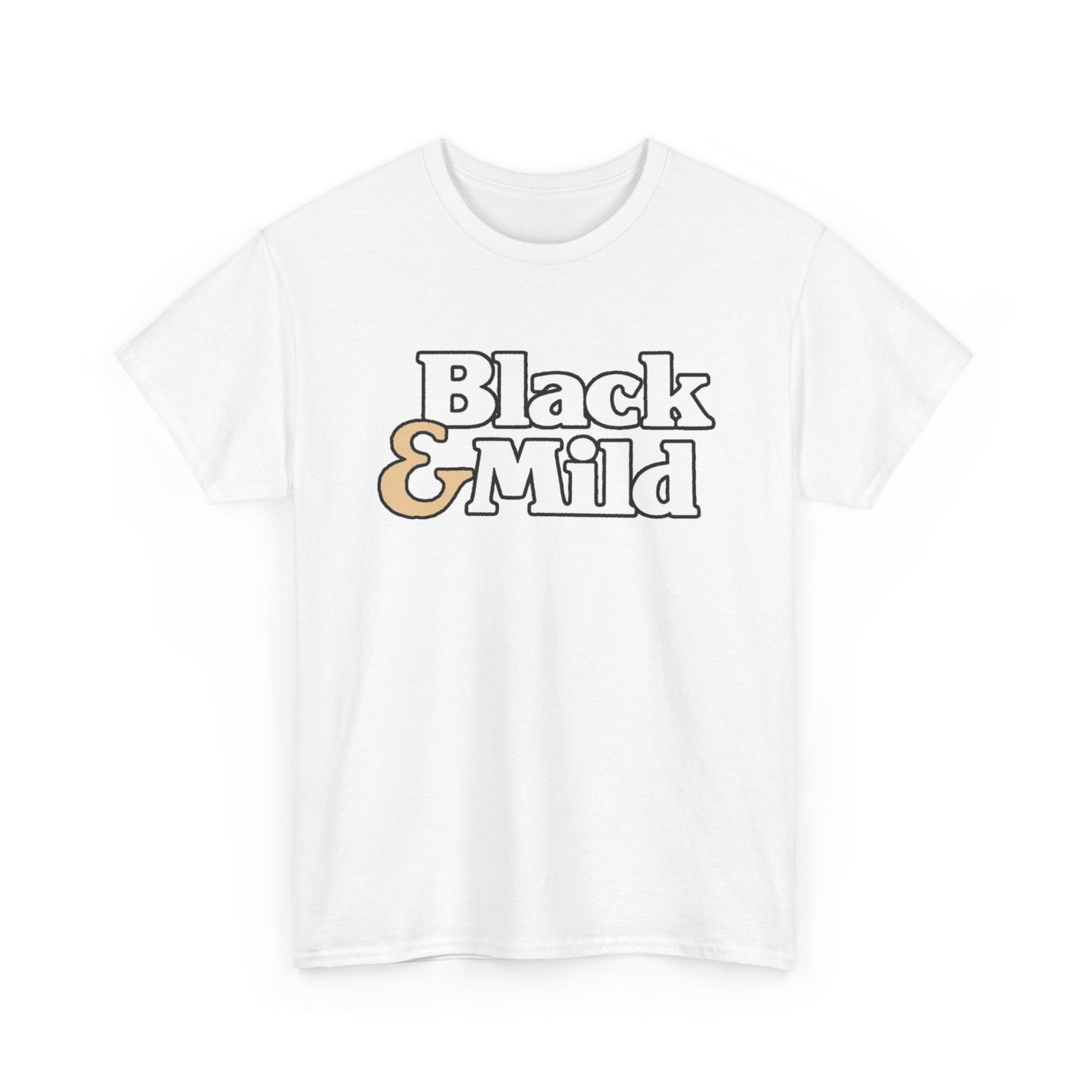 Black And Mild Tshirt Cigar Short Sleeve Backwoods Raw Unisex Heavy Cotton Tee