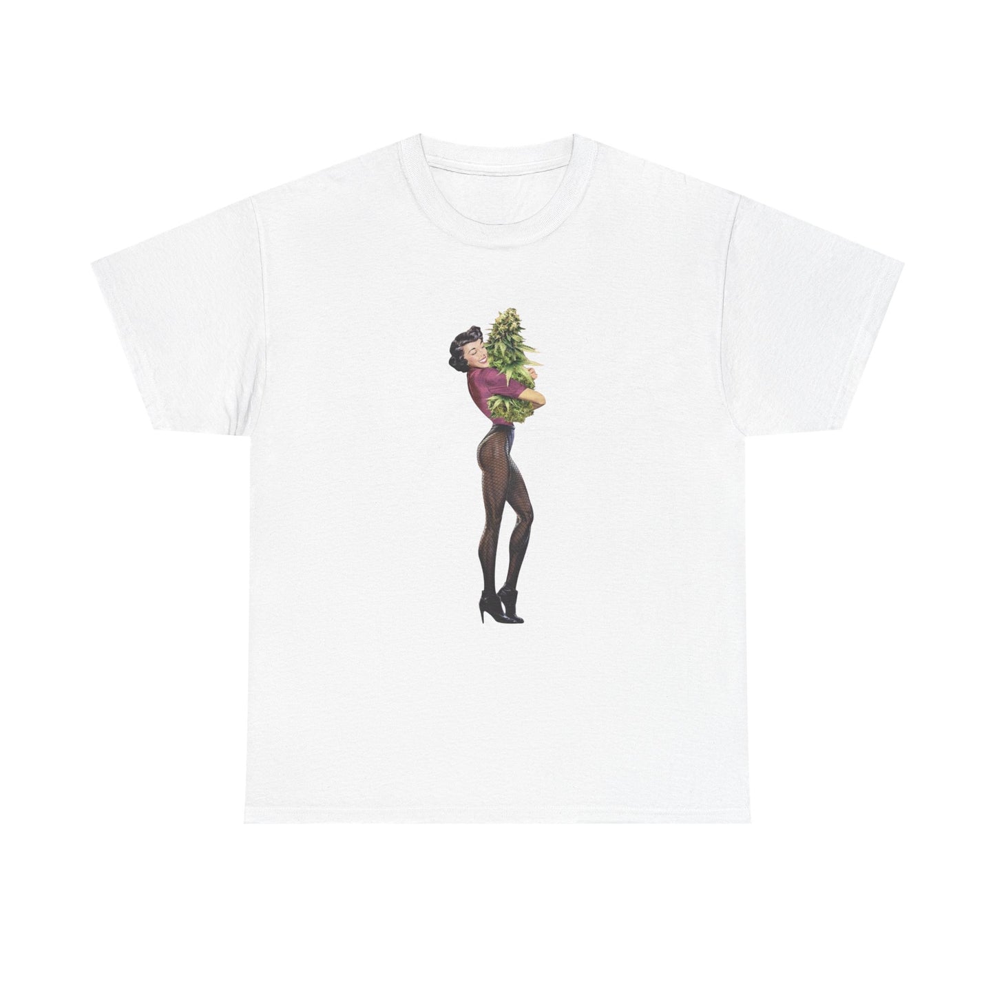 Weed Hugs Graphic T-Shirt Womens Comfy Cotton Tee NEW
