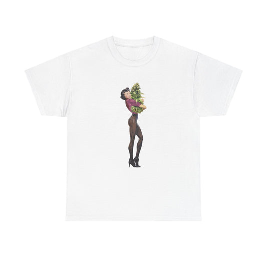 Weed Hugs Graphic T-Shirt Womens Comfy Cotton Tee NEW
