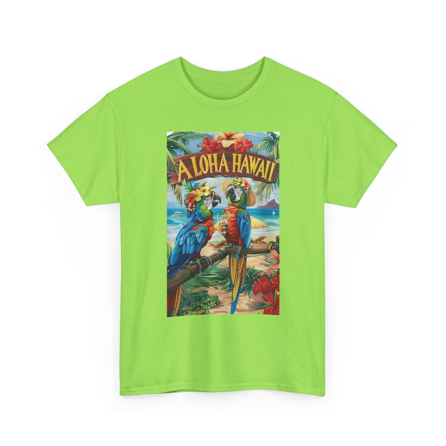 Aloha Hawaii Graphic T Shirt Unisex Heavy Cotton Tee