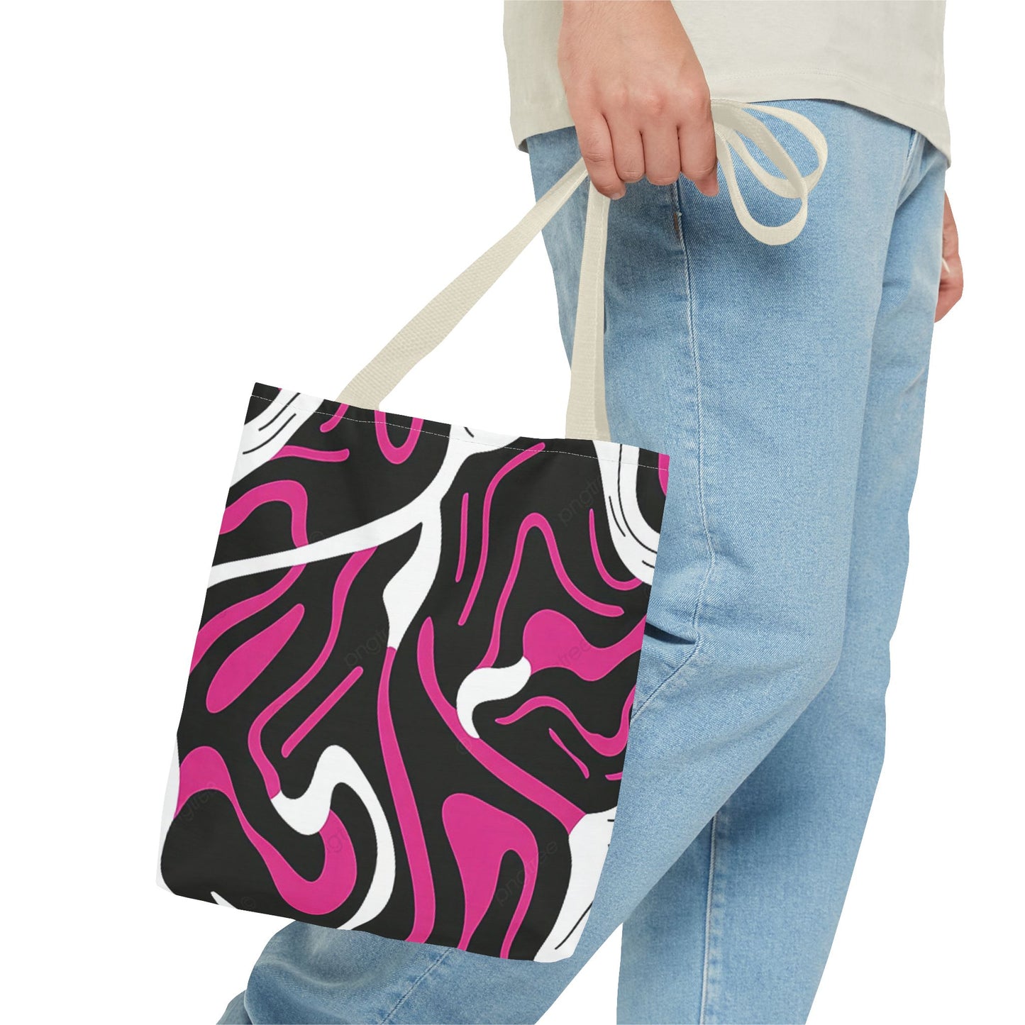 Pink And Black BRAND NEW Modern Purse - Pocketbook - Travel Tote Bag (AOP)