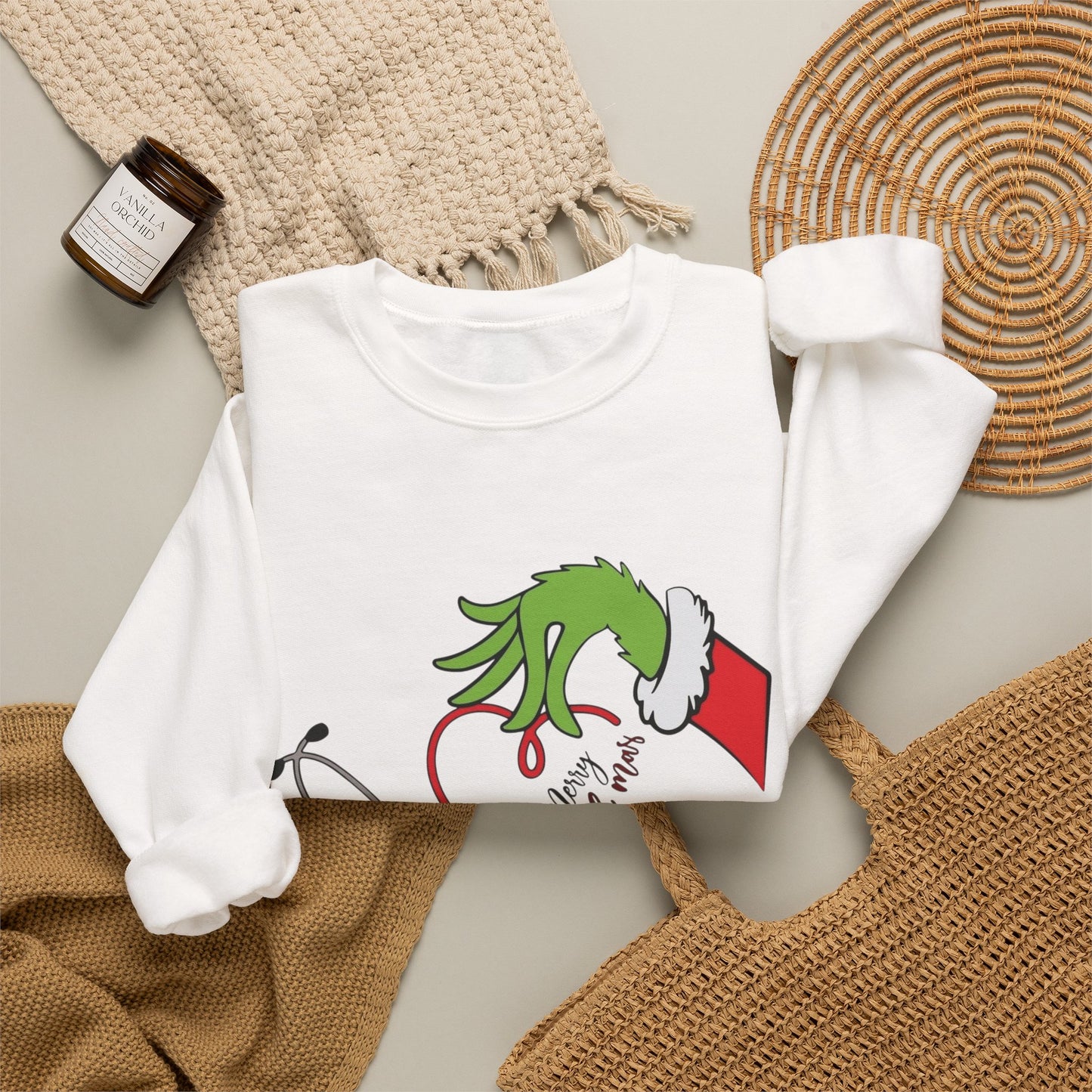The Grinch Graphic Nurse Doctor Sweater NEW Heavy Blend™ Crewneck Sweatshirt