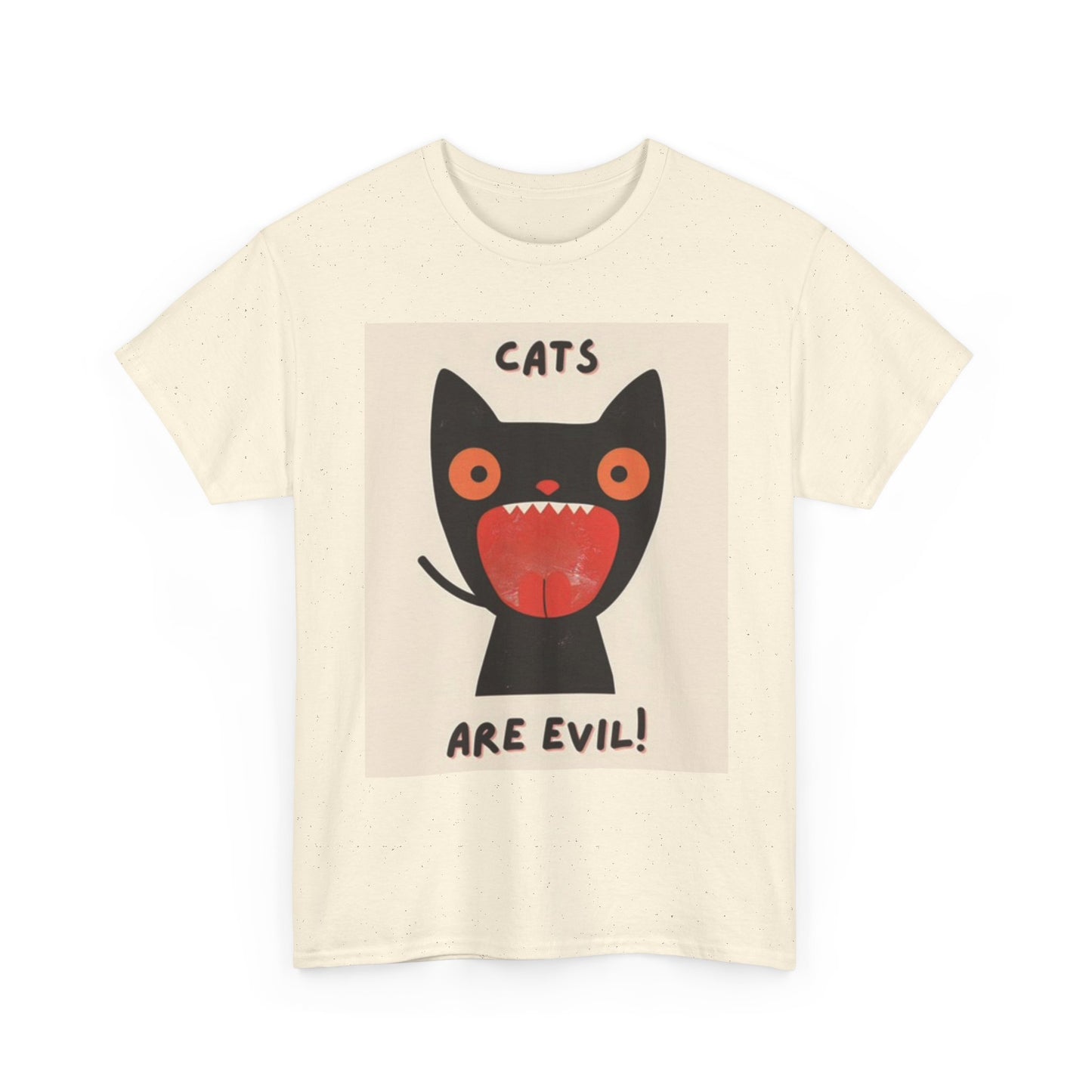 Cats Are Evil Graphic T Shirt Funny kittens Poster Unisex Heavy Cotton Tee