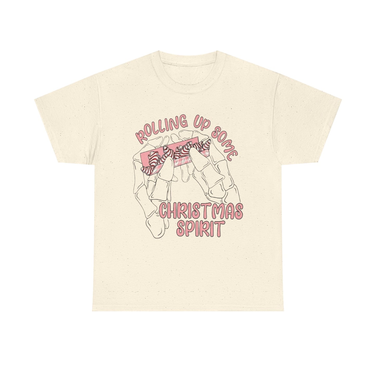 Rolling Up Some Christmas Spirit Cakes Graphic T Shirt NEW Heavy Cotton Tee