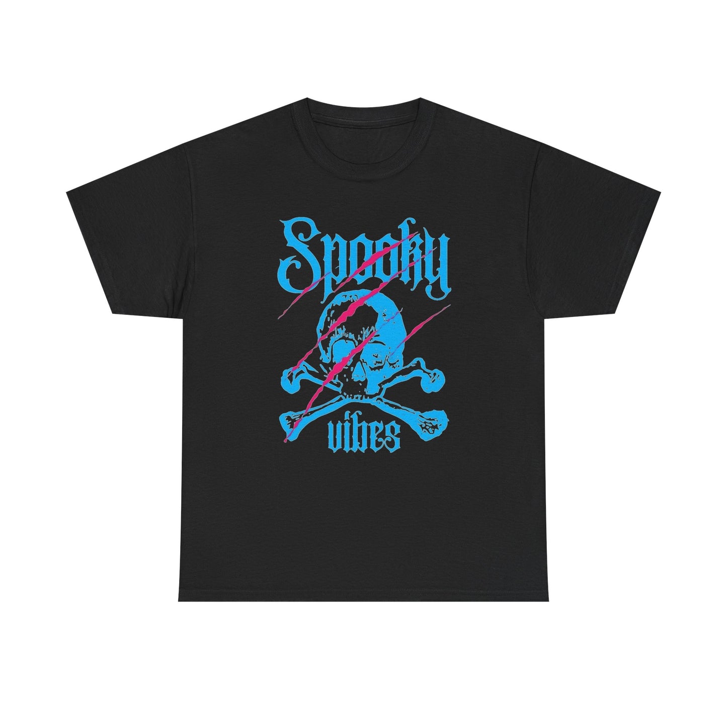 Spooky Vibes Graphic T Shirt NEW Unisex Heavy Cotton Tee