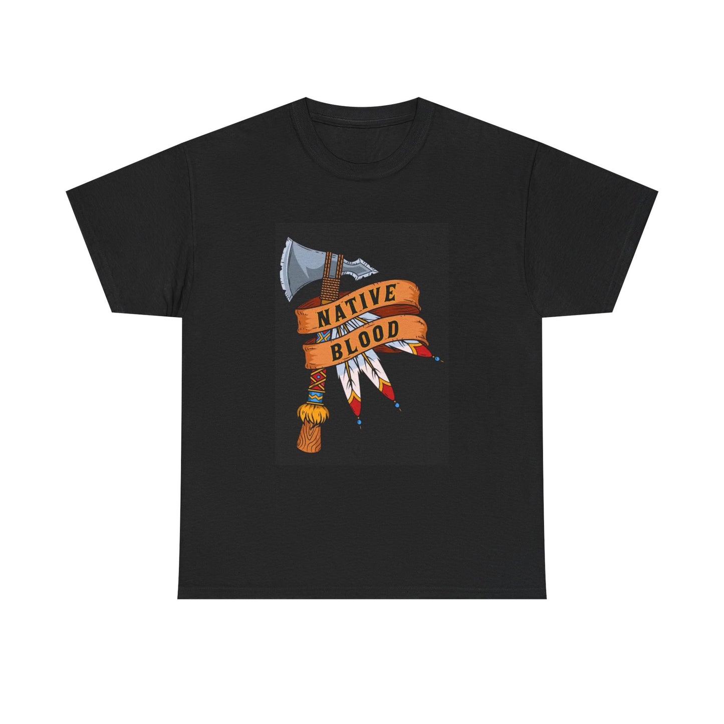 Native American Indian Tshirt Native Blood Arrowhead New Unisex Heavy Cotton Tee
