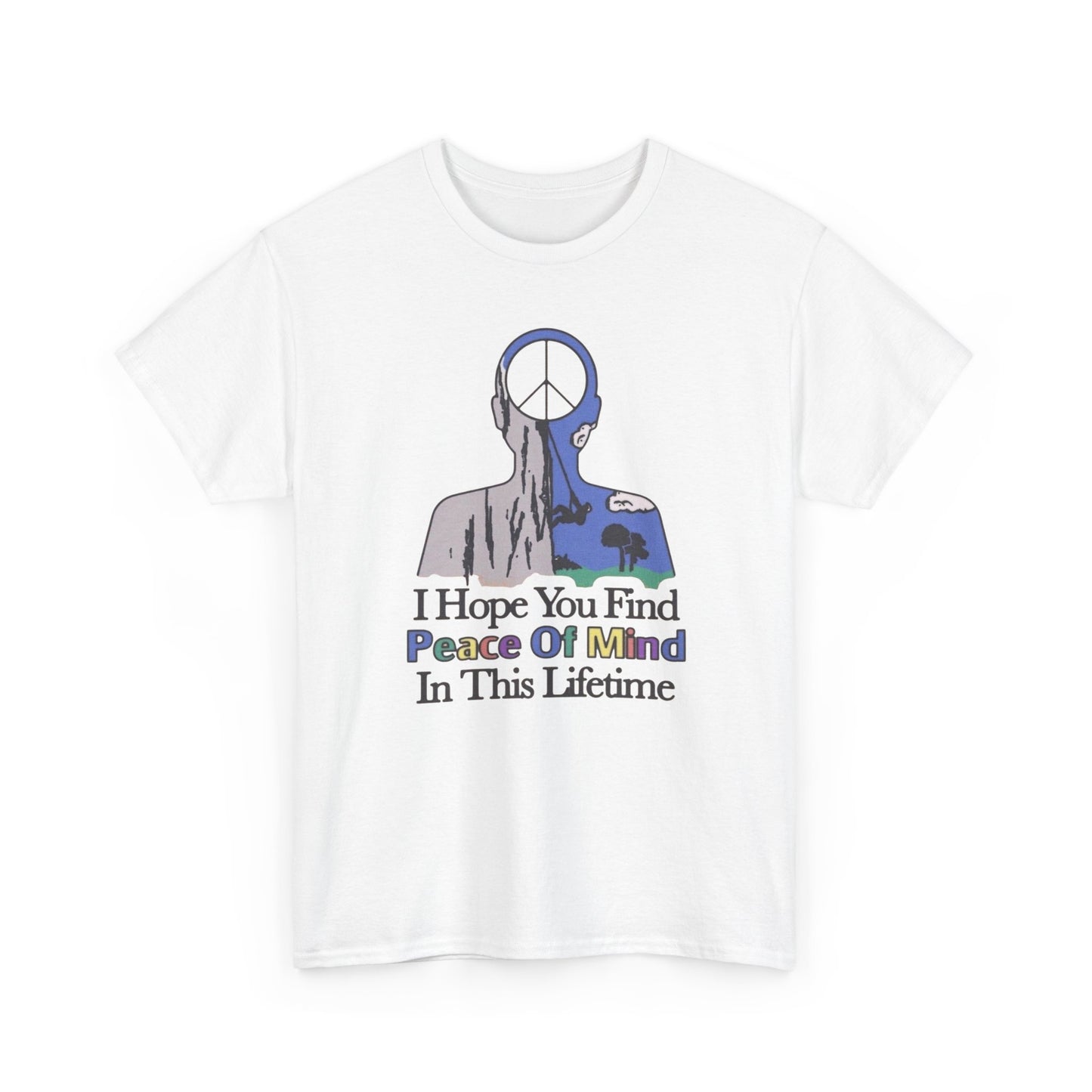 Peace Of Mind Graphic T Shirt NEW ADULT Unisex Heavy Cotton Tee